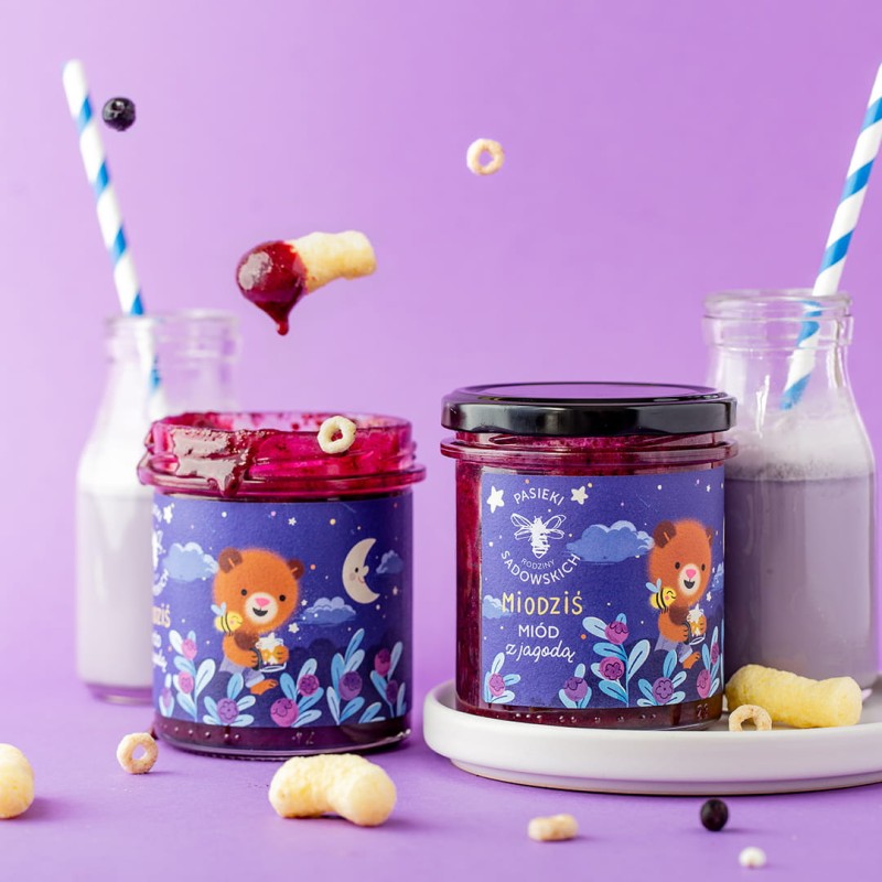 Miodziś - Miód z jagodą 430 g + NIESPODZIANKA