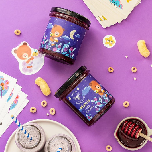 Miodziś - Miód z jagodą 430 g + NIESPODZIANKA