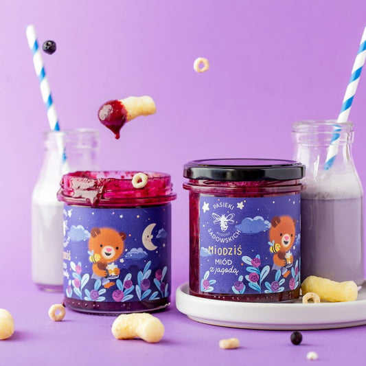 Miodziś - Miód z jagodą 430 g + NIESPODZIANKA