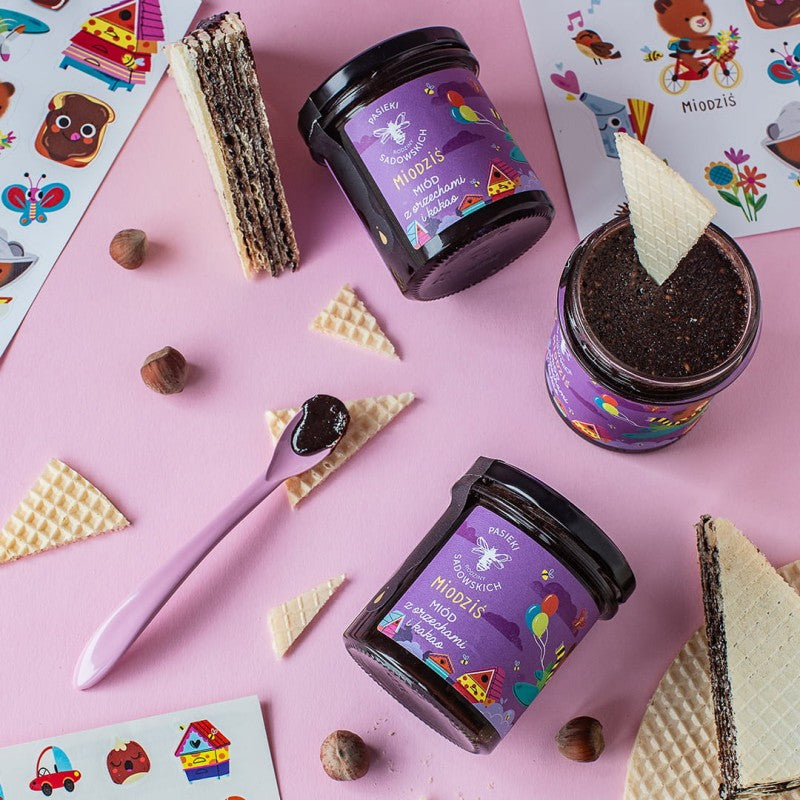 Miodziś - Miód z orzechami i kakao 410 g + NIESPODZIANKA