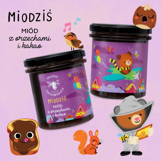 Miodziś - Miód z orzechami i kakao 410 g + NIESPODZIANKA